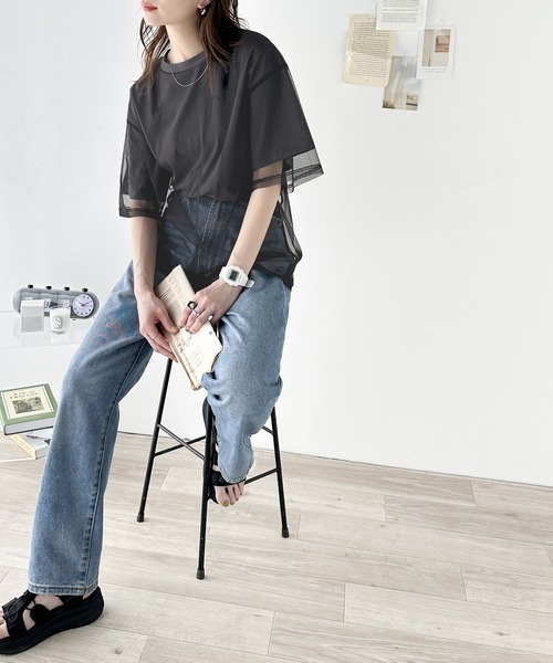 「Java」 半袖Tシャツ X-LARGE グレー レディース_画像8