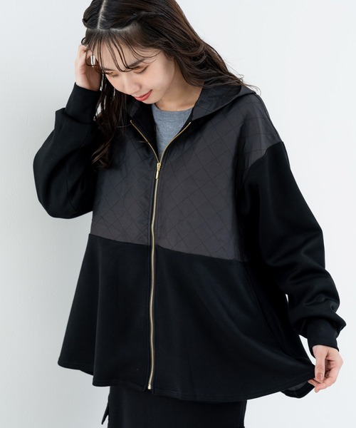 ANNA LUNA（アンナルナ） パーカー 大人カジュアル を格上げする 切替