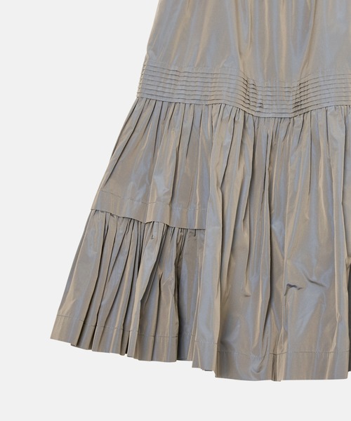 LE CIEL BLEU（ルシェルブルー） スカート タフタギャザードミディ