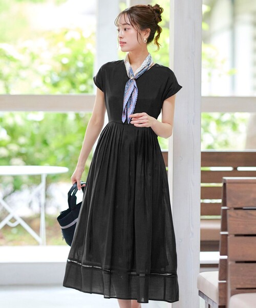 「Tiaclasse」 半袖ワンピース L サックスブルー レディース_画像2