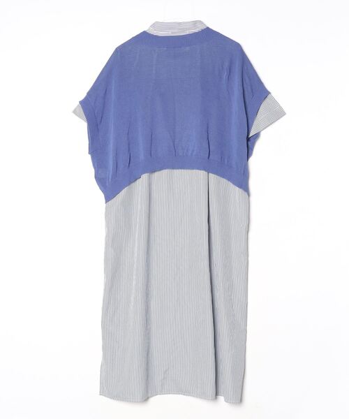 「NICOLE white」 ノースリーブニット FREE ブルー レディース_画像2