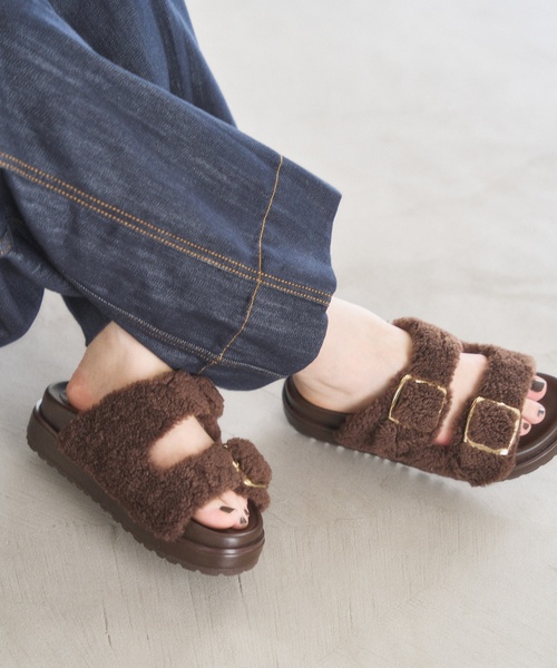 「LE TALON」 フラットサンダル LARGE レモンイエロー レディース_画像5