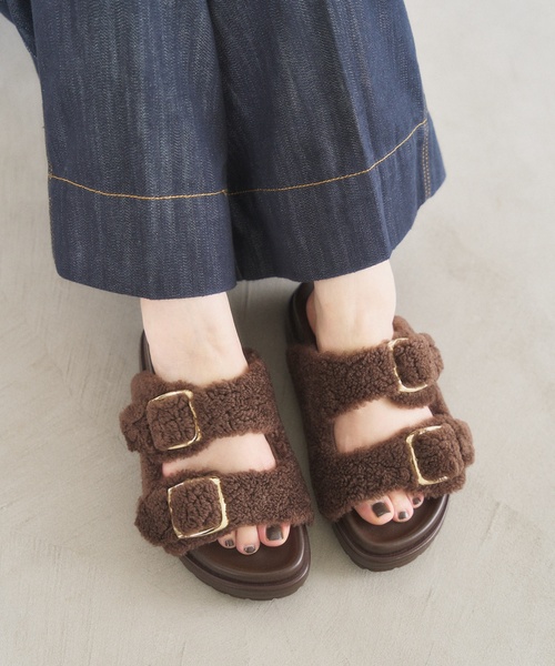 「LE TALON」 フラットサンダル LARGE レモンイエロー レディース_画像6
