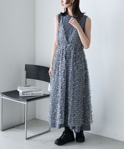 専用【美品】FOXEYフォクシー日本製 ウール混平織り ノースリーブワンピースL 44685-10_1024x.jpg?v=1720592371