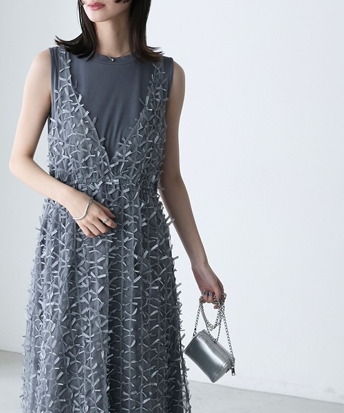 forksy.（フォルクシー） ノースリーブワンピース FREE オフホワイト