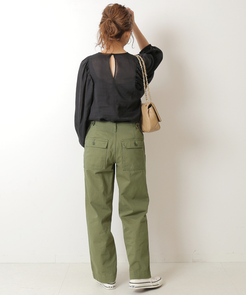 「Spick & Span」 長袖ブラウス FREE オレンジ レディース_画像5