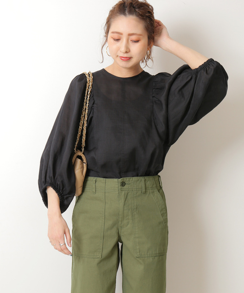 「Spick & Span」 長袖ブラウス FREE オレンジ レディース_画像9