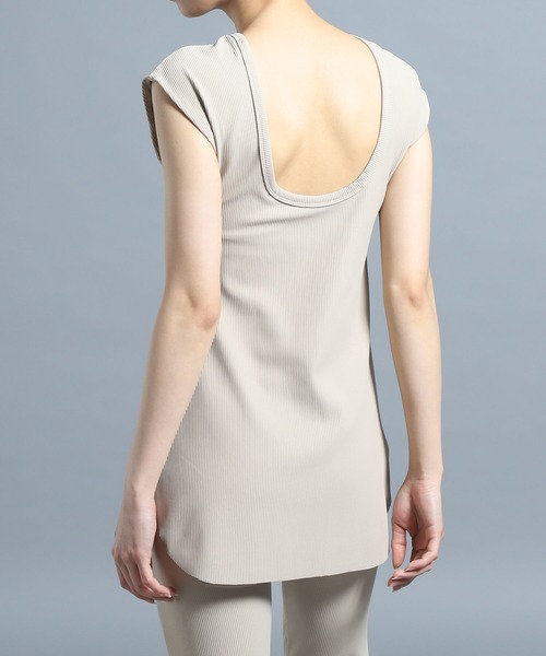 「HEREIAM」 ノースリーブトップス MEDIUM ネイビー レディース_画像5