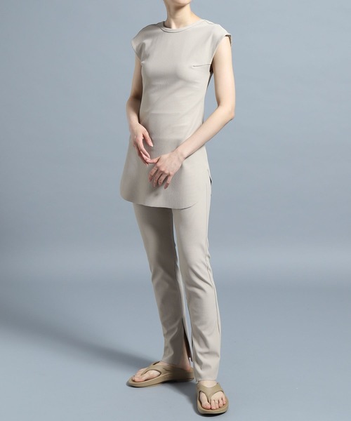 「HEREIAM」 ノースリーブトップス MEDIUM ネイビー レディース_画像6