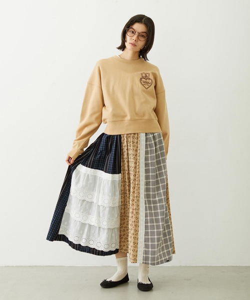 MILKFED.（ミルクフェド） ロング スカート PATCHED LONG SKIRT