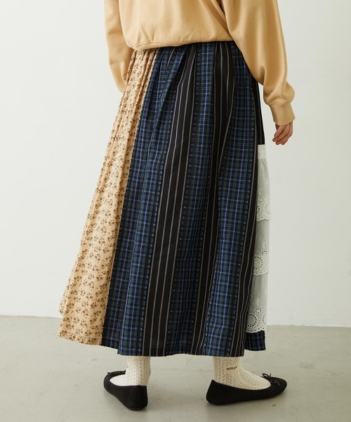 MILKFED.（ミルクフェド） ロング スカート PATCHED LONG SKIRT