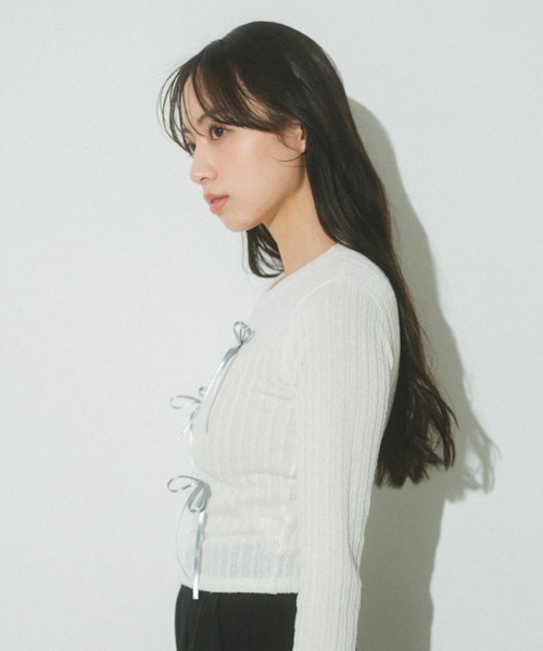 「Auntie Rosa」 「VANNIE U」長袖カットソー FREE グレー レディース_画像8