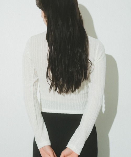 「Auntie Rosa」 「VANNIE U」長袖カットソー FREE グレー レディース_画像9