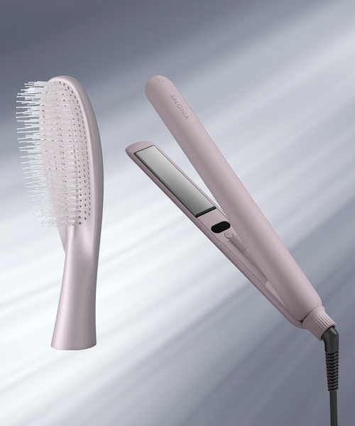新品 SALONIA スムースシャイン ドライヤー＆ストレートアイロン 2点 SALONIA（サロニア） スムースシャイン ストレートアイロン ヘアブラシ