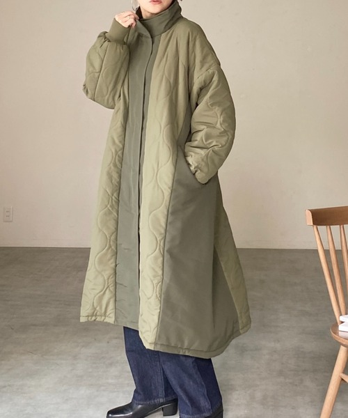 She's Closet ダウンコート ダウンジャケット 中綿ロング丈Aライン