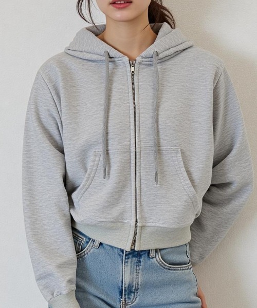 新品未開封　VACHEMENT コットンギャバ ショートパーカー cammie パーカー ベーシックショートパーカー レディース : ZOZOTOWN