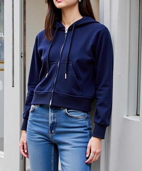 cammie パーカー ベーシックショートパーカー レディース : ZOZOTOWN