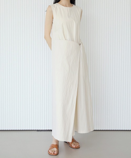 「UNE MANSION」 ノースリーブワンピース FREE ブラック レディース_画像2