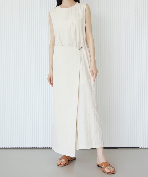 「UNE MANSION」 ノースリーブワンピース FREE ブラック レディース_画像3