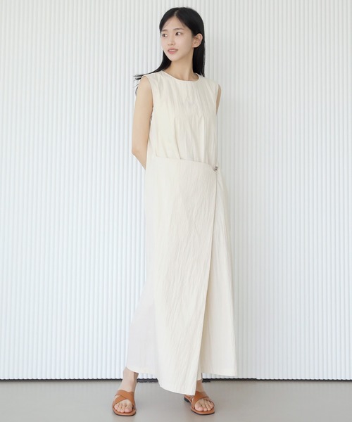 「UNE MANSION」 ノースリーブワンピース FREE ブラック レディース_画像6