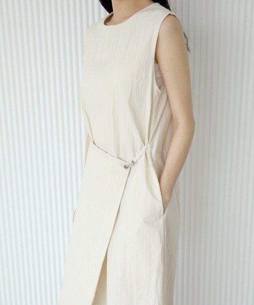 「UNE MANSION」 ノースリーブワンピース FREE ブラック レディース_画像7