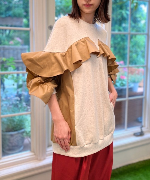 「AVIE」 スウェットカットソー 38 ネイビー レディース_画像3