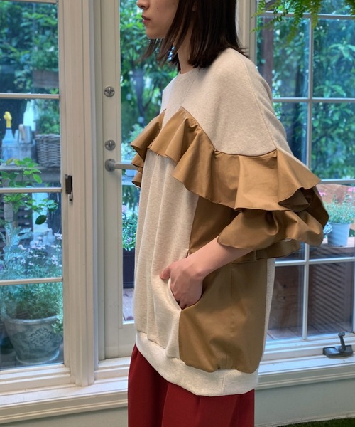 「AVIE」 スウェットカットソー 38 ネイビー レディース_画像6