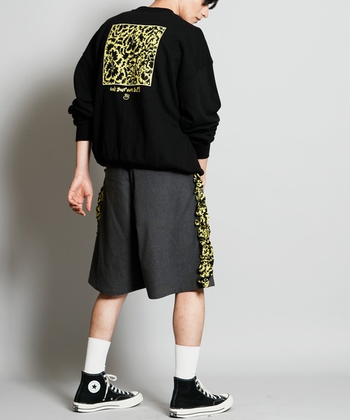 moyan ecri ワイドパンツ ハーフパンツ パンツ 短パン 「moyan ecri