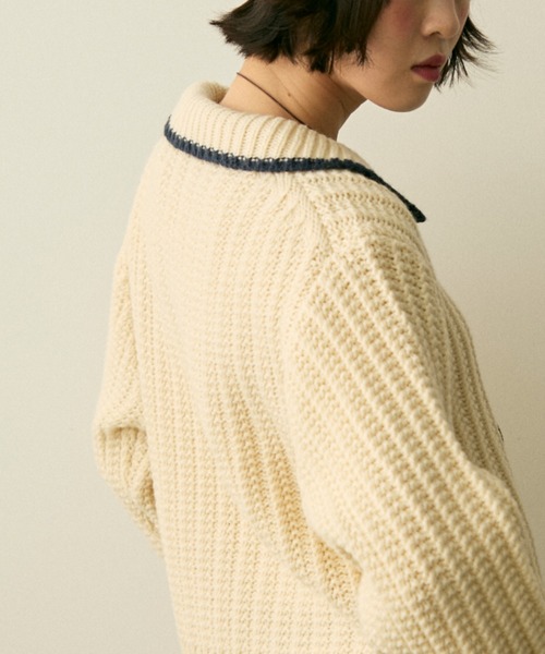 full/fill. カーディガン bicolor zip knit cardigan / バイカラー