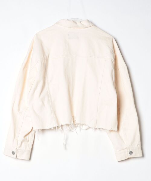 「MURUA」 デニムジャケット FREE ホワイト レディース_画像2