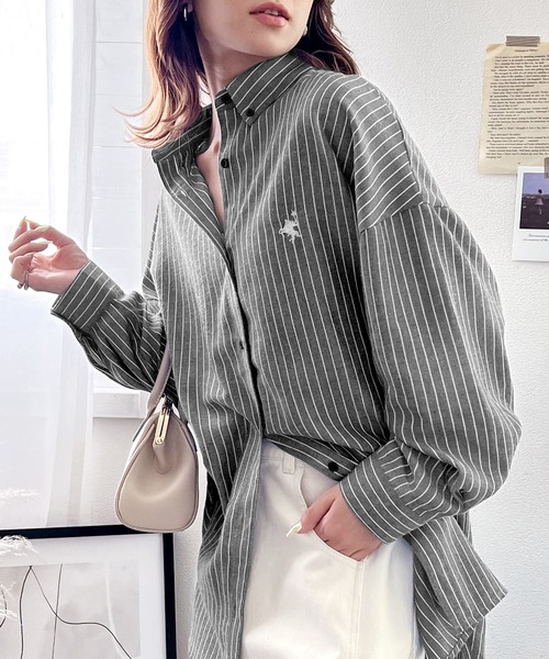 「classicalelf」 長袖シャツ SMALL グレー レディース_画像4