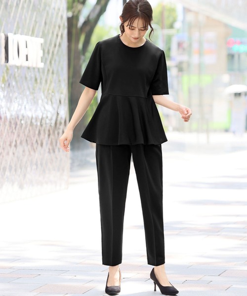 「Flolia」 セットアップ 2L ネイビー レディース_画像4