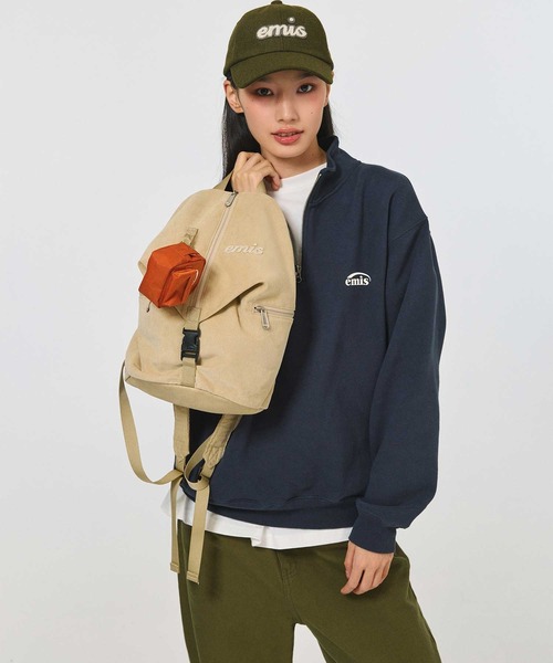 emis デイバック リュック CORDUROY CONVERTIBLE BACKPACK レディース
