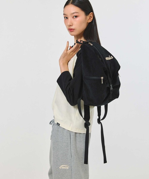 kakakazu emisリュック★EMIS★DOUBLE POCKET emis デイバック リュック CORDUROY CONVERTIBLE BACKPACK レディース