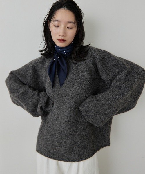 HANNE ニット セーター モヘアライクニットプルオーバー レディース