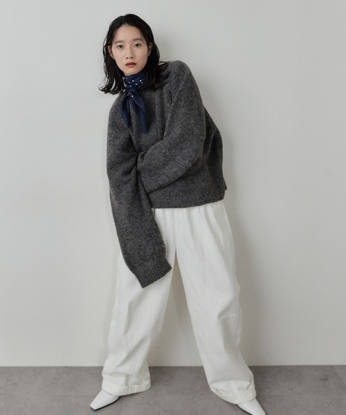 HANNE ニット セーター モヘアライクニットプルオーバー レディース