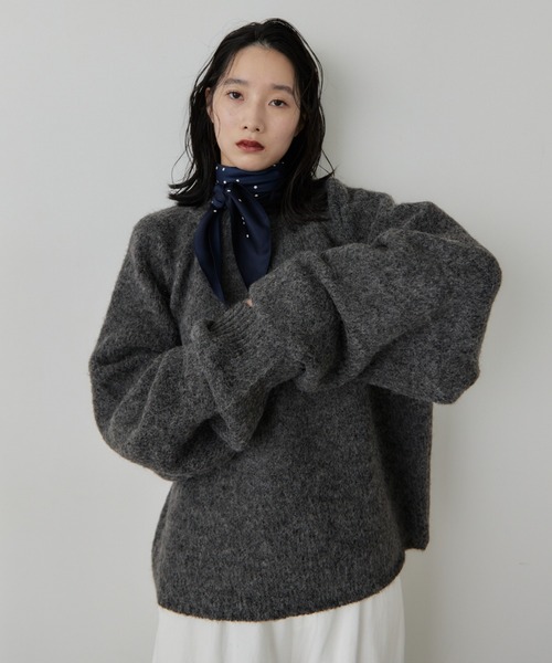 HANNE ニット セーター モヘアライクニットプルオーバー レディース