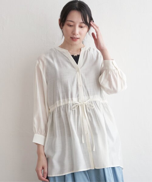 「ikka」 7分袖ブラウス M ブルー レディース_画像2