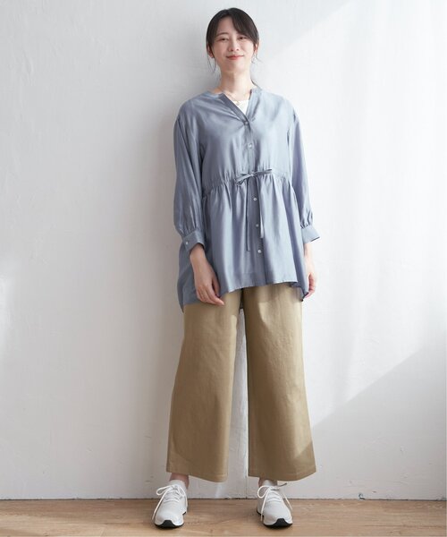 「ikka」 7分袖ブラウス M ブルー レディース_画像9