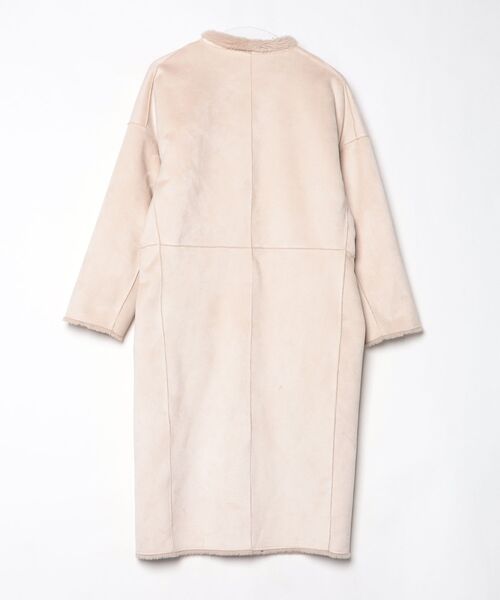 allureville フード付きムートンベストコート ベージュ allureville フード付きムートンベストコート ベージュ allureville