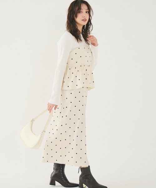 coca（コカ） ワンピース ドットペプラムワンピース : ZOZOTOWN Yahoo  