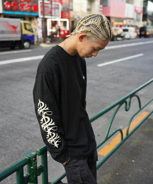 「SUPPLIER」 長袖Tシャツ M ブラック メンズ_画像2