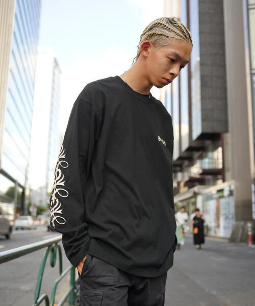 「SUPPLIER」 長袖Tシャツ M ブラック メンズ_画像3