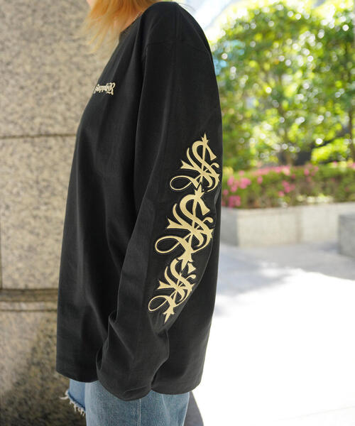 「SUPPLIER」 長袖Tシャツ M ブラック メンズ_画像8