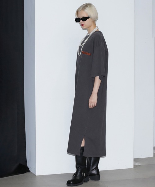 「ROSE BUD」 半袖ワンピース ONE SIZE ブラック レディース_画像4