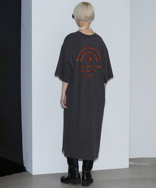 「ROSE BUD」 半袖ワンピース ONE SIZE ブラック レディース_画像5