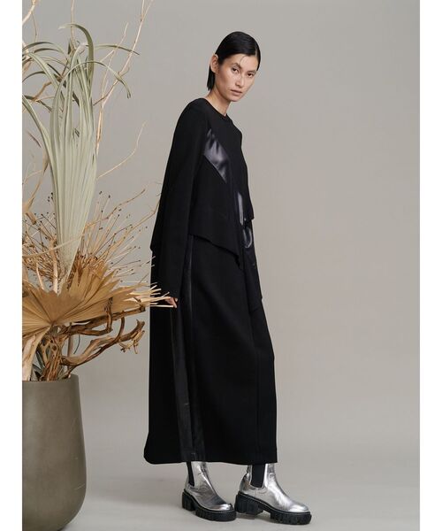 UN3D.（アンスリード） ワンピース SATIN LINE JERSEY OP / サテン