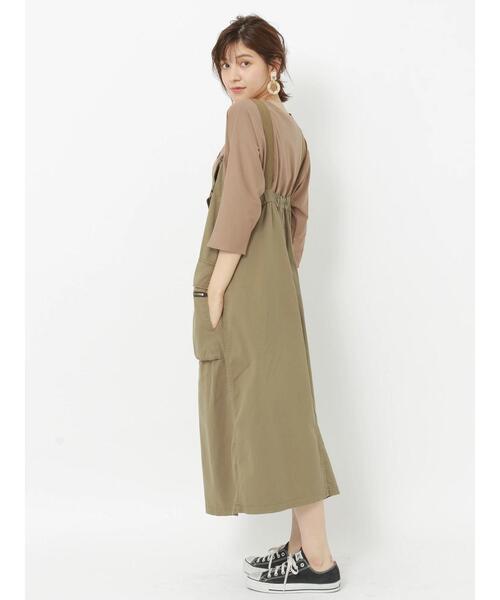 「Editt by YECCA VECCA」 サロペットスカート FREE カーキ レディース_画像3