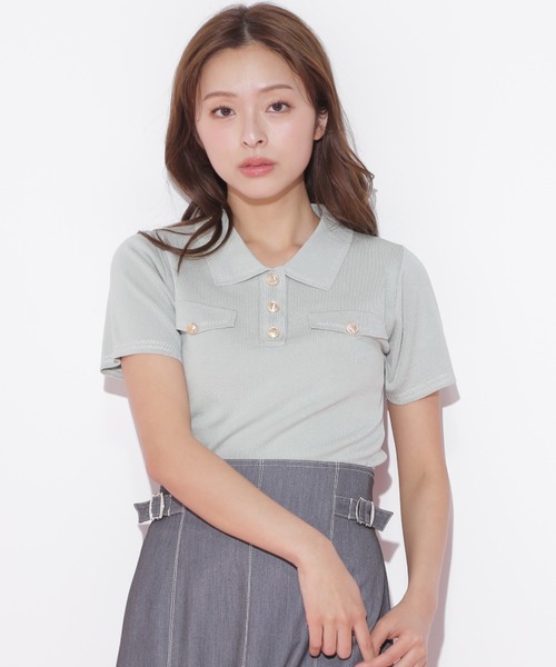 「JILL by JILL STUART」 半袖ニット FREE ホワイト レディース_画像2