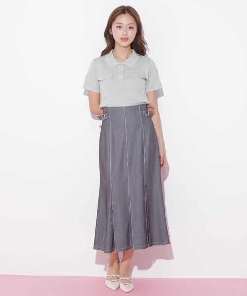 「JILL by JILL STUART」 半袖ニット FREE ホワイト レディース_画像3